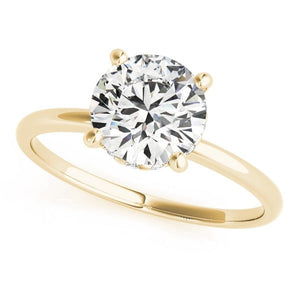 Classic Round Solitaire Ring with Diamond Gallery - Free Chérie Diamonds