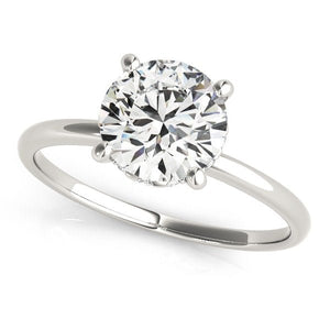 Classic Round Solitaire Ring with Diamond Gallery - Free Chérie Diamonds