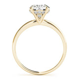 Classic Round Solitaire Ring with Diamond Gallery - Free Chérie Diamonds