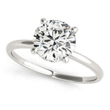 Classic Round Solitaire Ring with Diamond Gallery - Free Chérie Diamonds