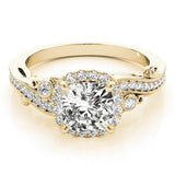 The Lucienne Halo Engagement Ring - Free Chérie Diamonds