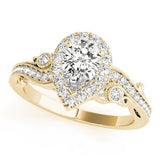 Luminous Script Halo Ring - Free Chérie Diamonds