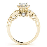 Luminous Script Halo Ring - Free Chérie Diamonds