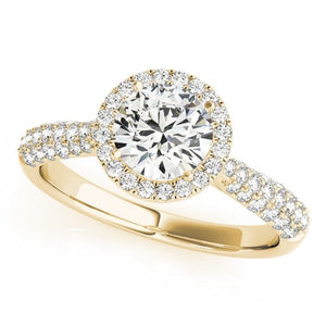 Radiant Lab - Grown Diamond Ring with Round Center and Halo Setting - Free Chérie Diamonds