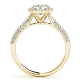 Radiant Lab - Grown Diamond Ring with Round Center and Halo Setting - Free Chérie Diamonds