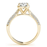 Dazzling Lab - Grown Diamond Ring with Round Center and Hidden Halo - Free Chérie Diamonds