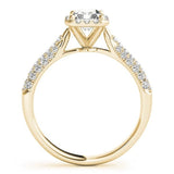 Glamorous Lab - Grown Diamond Ring with Radiant Cut and Halo - Free Chérie Diamonds