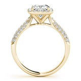 Halo Lab - Grown Diamond Ring with Round Center and Cushion Frame - Free Chérie Diamonds