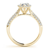 Marquise Lab - Grown Diamond Ring with Halo and Split Pave Band - Free Chérie Diamonds