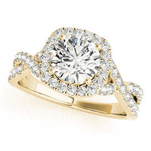 Intricate Twist Pavé Halo Ring - Free Chérie Diamonds