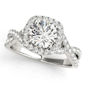 Intricate Twist Pavé Halo Ring - Free Chérie Diamonds