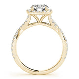Intricate Twist Pavé Halo Ring - Free Chérie Diamonds