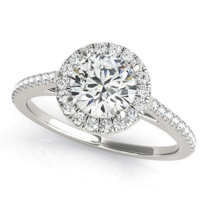 Round Halo Engagement Ring - Free Chérie Diamonds