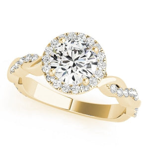 Cherie Twist Halo Engagement Ring - Free Chérie Diamonds