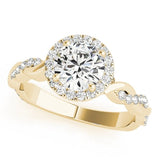 Cherie Twist Halo Engagement Ring - Free Chérie Diamonds