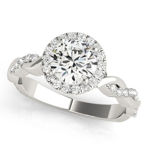 Cherie Twist Halo Engagement Ring - Free Chérie Diamonds
