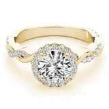 Cherie Twist Halo Engagement Ring - Free Chérie Diamonds