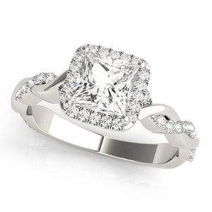 Twist Breeze Halo Engagement Ring - Free Chérie Diamonds