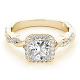 Twist Breeze Halo Engagement Ring - Free Chérie Diamonds