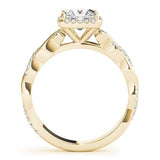 Twist Breeze Halo Engagement Ring - Free Chérie Diamonds