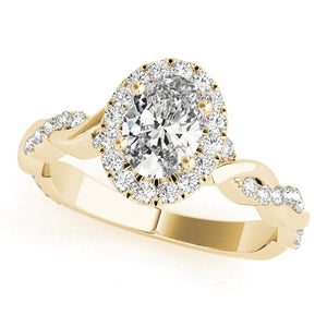 Twist Echo Oval Engagement Ring - Free Chérie Diamonds