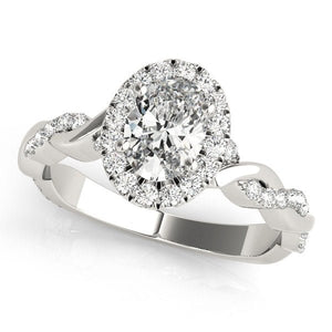 Twist Echo Oval Engagement Ring - Free Chérie Diamonds