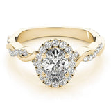 Twist Echo Oval Engagement Ring - Free Chérie Diamonds