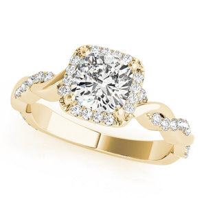 Twist Willow Cushion Engagement Ring - Free Chérie Diamonds