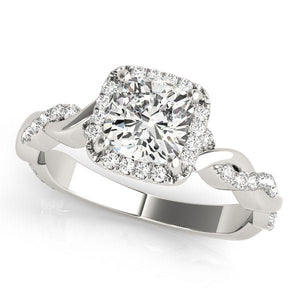 Twist Willow Cushion Engagement Ring - Free Chérie Diamonds