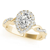Promisefire Twist Halo Engagement Ring - Free Chérie Diamonds