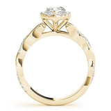 Promisefire Twist Halo Engagement Ring - Free Chérie Diamonds