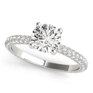 Classic Lab - Grown Diamond Ring with Round Brilliant Center - Free Chérie Diamonds