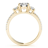 Round - Cut Side Stone Engagement Ring - Free Chérie Diamonds