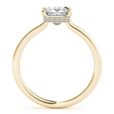 Princess Cut Solitaire Ring with Hidden Halo - Free Chérie Diamonds