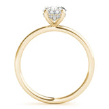 Oval Solitaire Ring with Hidden Halo - Free Chérie Diamonds