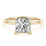 Classic Solitaire Hidden Halo Ring - Free Chérie Diamonds