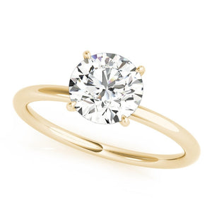 Classic Round Solitaire Engagement Ring with Hidden Halo - Free Chérie Diamonds