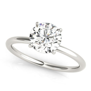 Classic Round Solitaire Engagement Ring with Hidden Halo - Free Chérie Diamonds