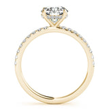 Round Diamond Pavé Engagement Ring with Hidden Halo - Free Chérie Diamonds