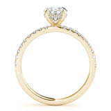 Grace Oval Engagement Ring with Pavé Band and Hidden Halo - Free Chérie Diamonds