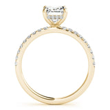 Emerald Cut Pavé Engagement Ring with Hidden Halo - Free Chérie Diamonds