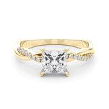 Princess Cut Twist Engagement Ring - Free Chérie Diamonds