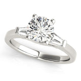 Round Three Stone Engagement Ring - Free Chérie Diamonds