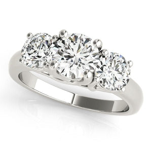 Three - Stone Round Trellis Ring - Free Chérie Diamonds