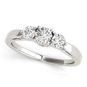 Hidden Heart Three - Stone Engagement Ring - Free Chérie Diamonds