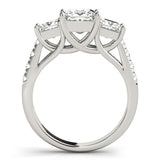 Three Stone Princess - Cut Engagement Ring - Free Chérie Diamonds