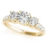 Trellis Side Stone Engagement Ring - Free Chérie Diamonds