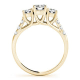 Trellis Side Stone Engagement Ring - Free Chérie Diamonds