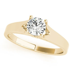Tapered Cathedral Solitaire Ring - Free Chérie Diamonds