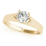 Tapered Cathedral Solitaire Ring - Free Chérie Diamonds